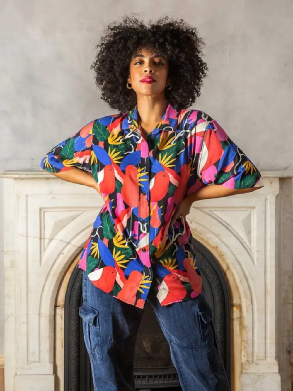 Mixed by Nasrin 'Early Bird' Button Down